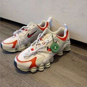 Nike White and Orange Athletic Shoes